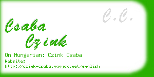 csaba czink business card